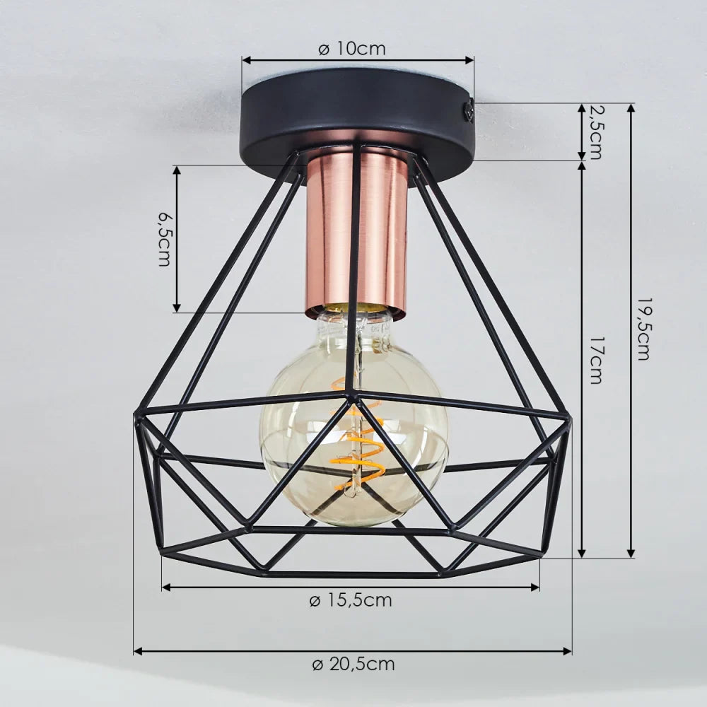 Industrial Geometric Ceiling Light