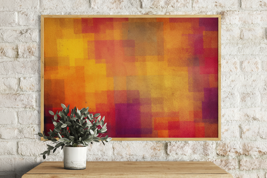 Warm Mosaic Abstract Wall Art