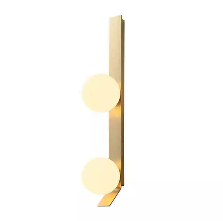 Modern Vertical Wall Light with Dual Globe Shades