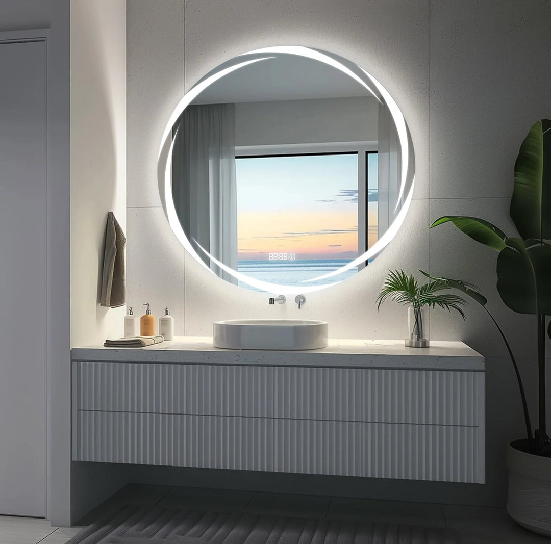 Noctura - LED Backlit Round Bathroom Mirror