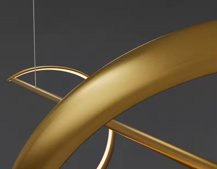 Modern Wave Gold Pendant Light