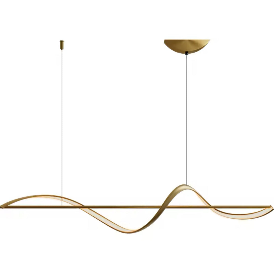 Modern Wave Gold Pendant Light