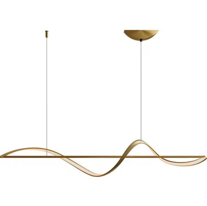 Modern Wave Gold Pendant Light