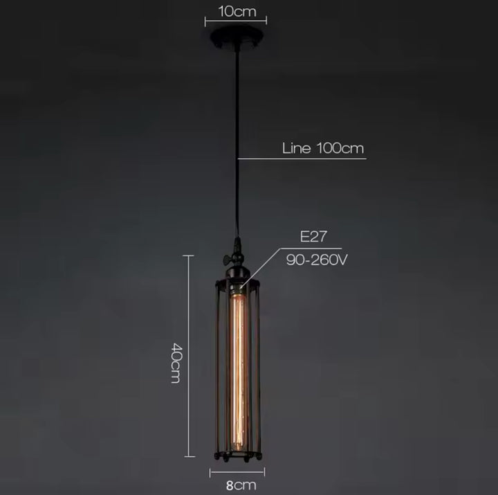 Industrial Tubular Edison Pendant Light