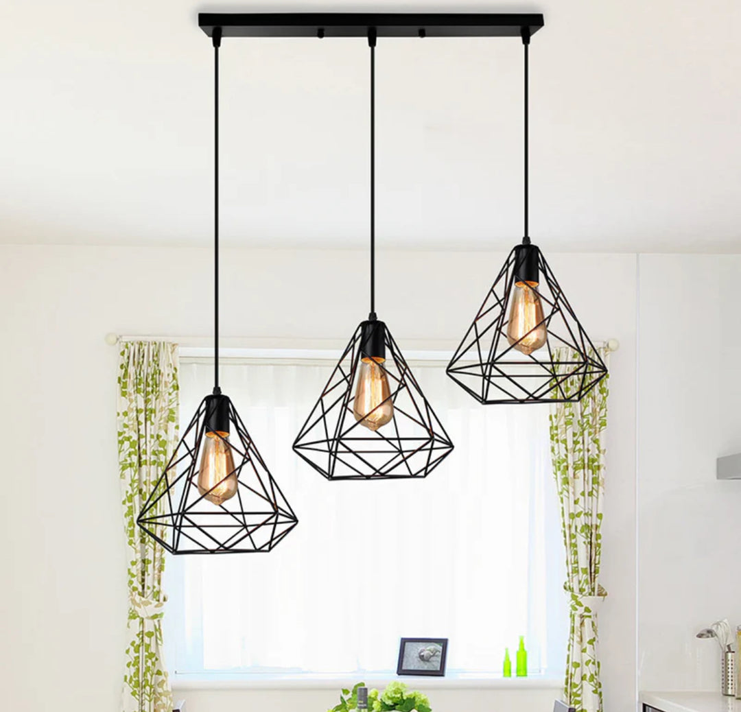 Industrial Geometric Pendant Light