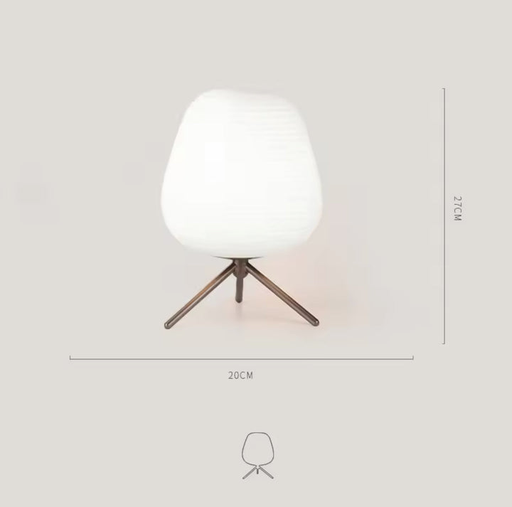 Modern Table Lamps with Fabric Shades and Wooden Legs