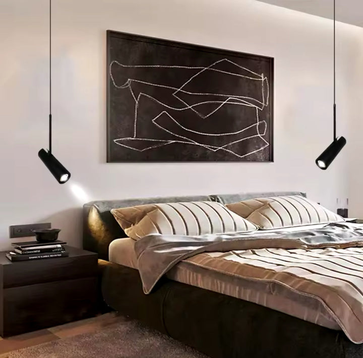 Modern Black Pendant Light with Adjustable Spotlights