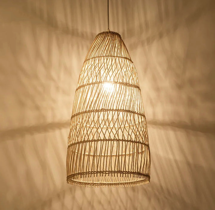 Rustic Woven Rattan Pendant Lights