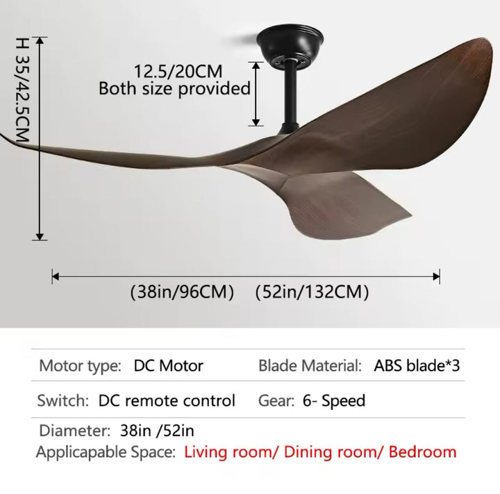 Sleek Black Ceiling Fan with Minimalist Design