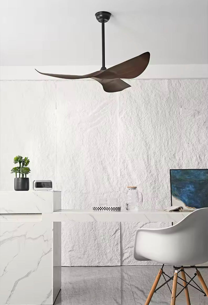 Sleek Black Ceiling Fan with Minimalist Design