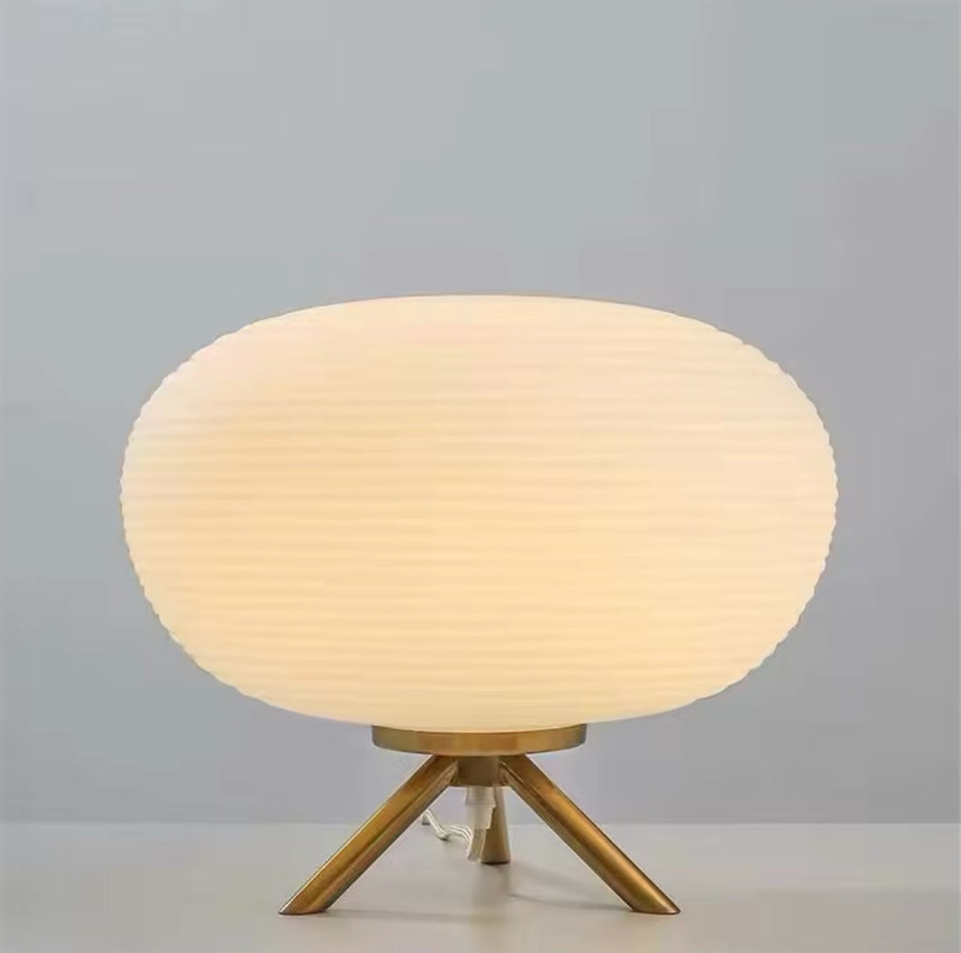 Modern Table Lamps with Fabric Shades and Wooden Legs