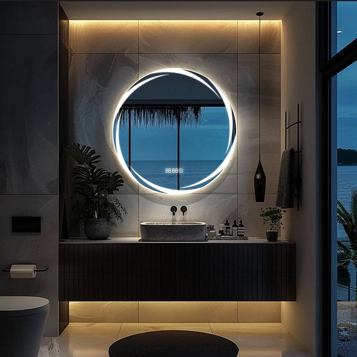 Noctura - LED Backlit Round Bathroom Mirror