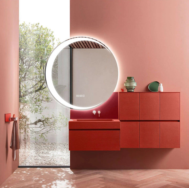 Circlique - LED Backlit Round Bathroom Mirror