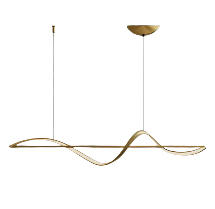 Modern Wave Gold Pendant Light