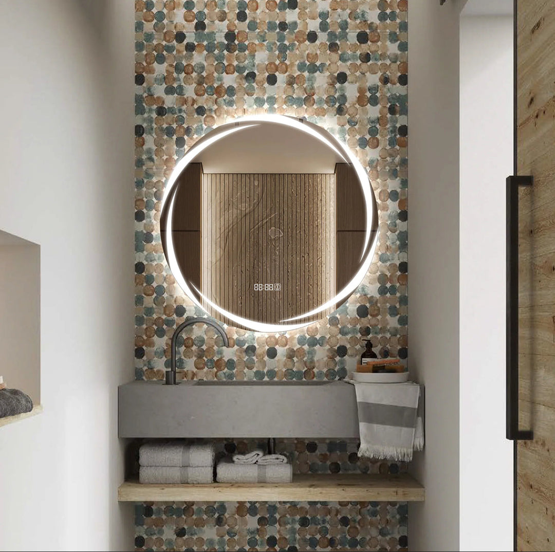 Noctura - LED Backlit Round Bathroom Mirror