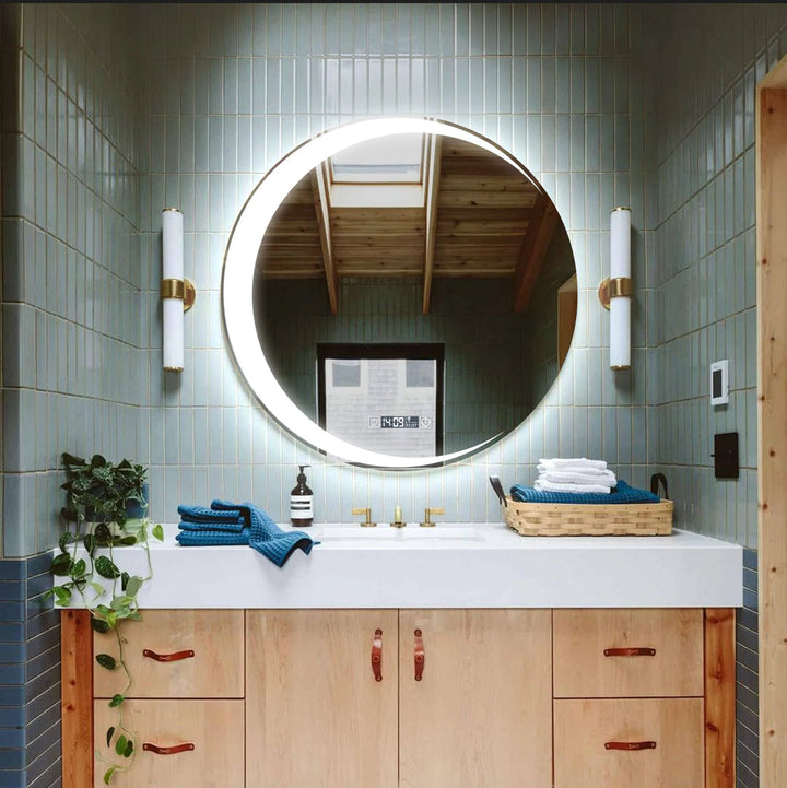 Circlique - LED Backlit Round Bathroom Mirror