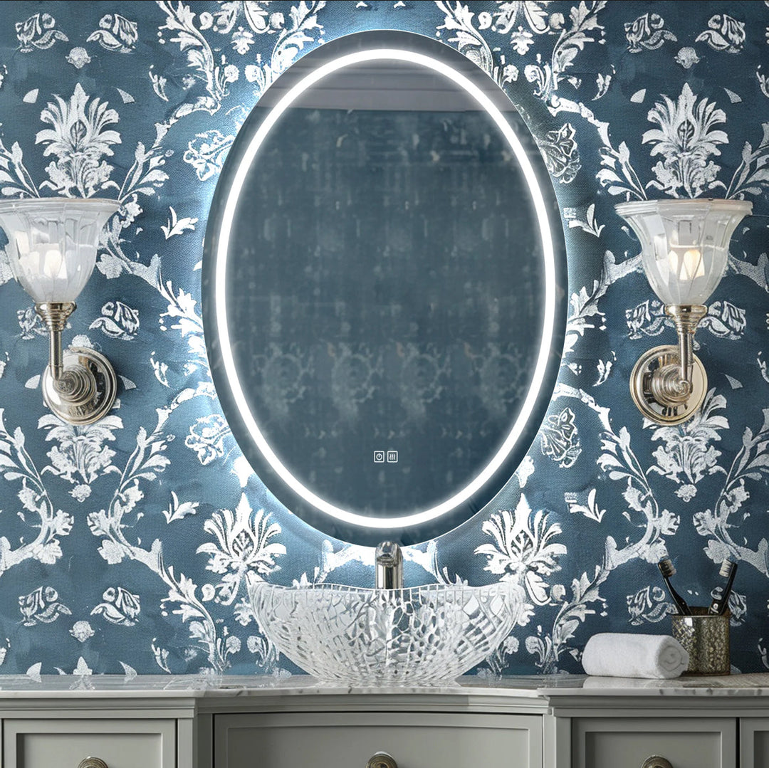 Ovaluxe - LED Backlit Oval Bathroom Mirror