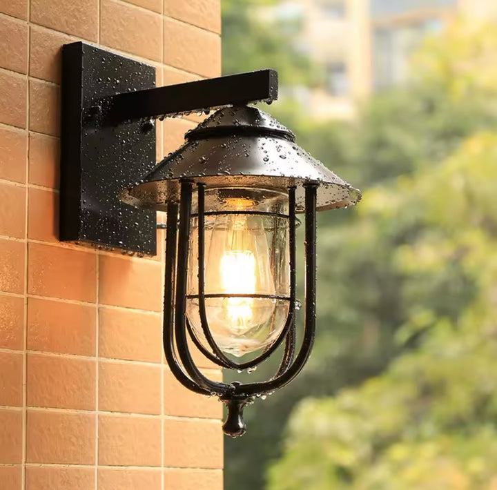 Vintage Outdoor Wall Lantern Light for Patio and Entryway