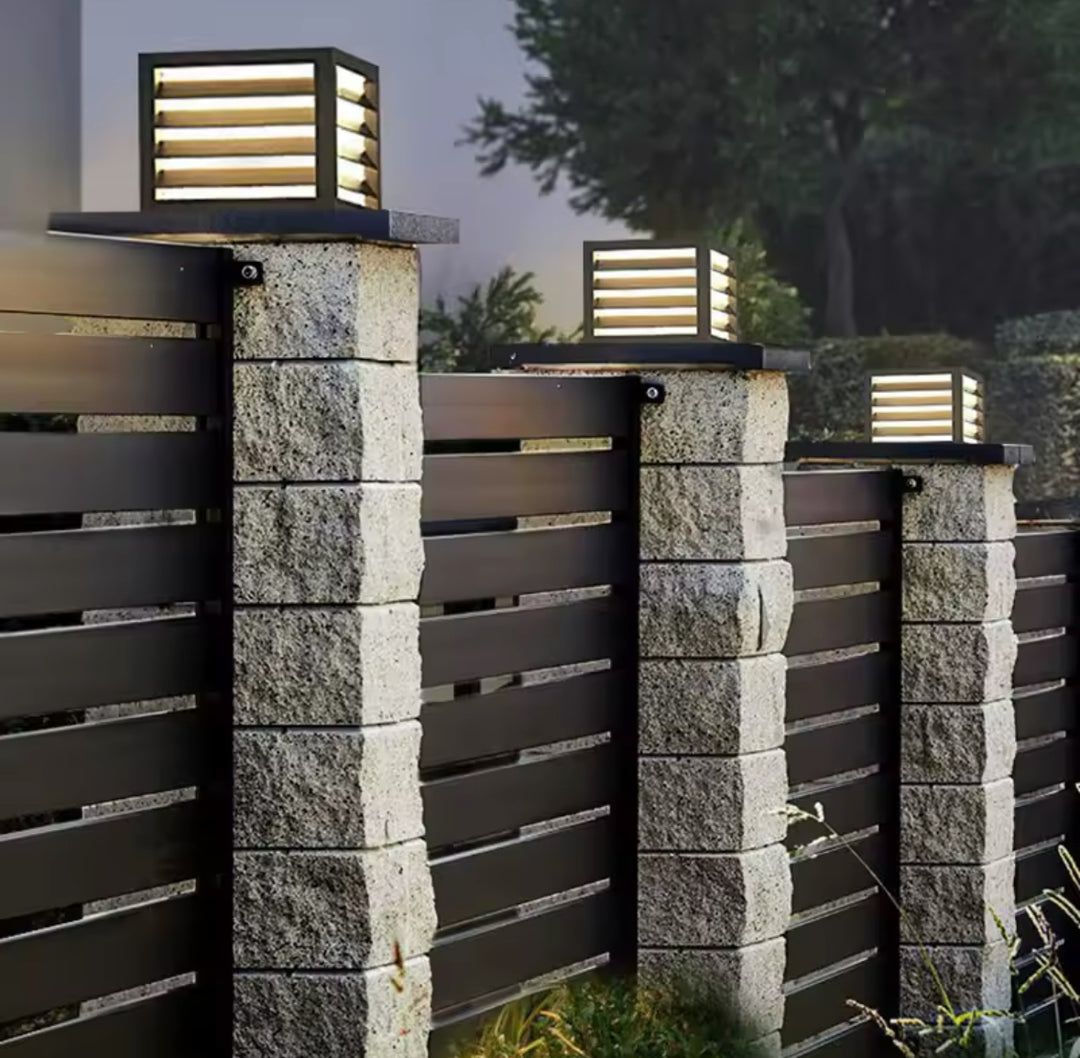 Modern Outdoor Cube Bollard Light