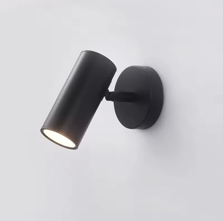 Modern LED Black Wall Light with Gold Accents