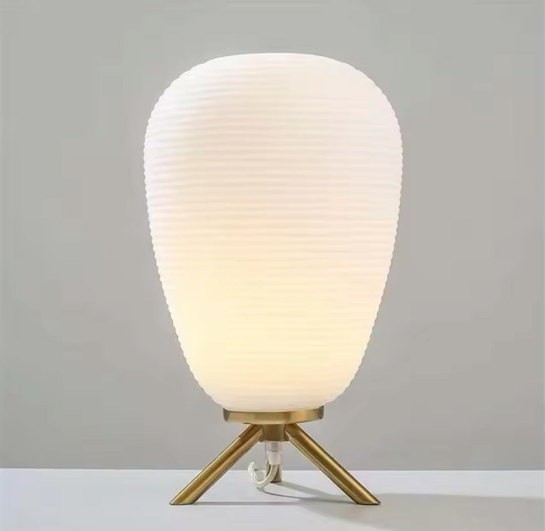 Modern Table Lamps with Fabric Shades and Wooden Legs