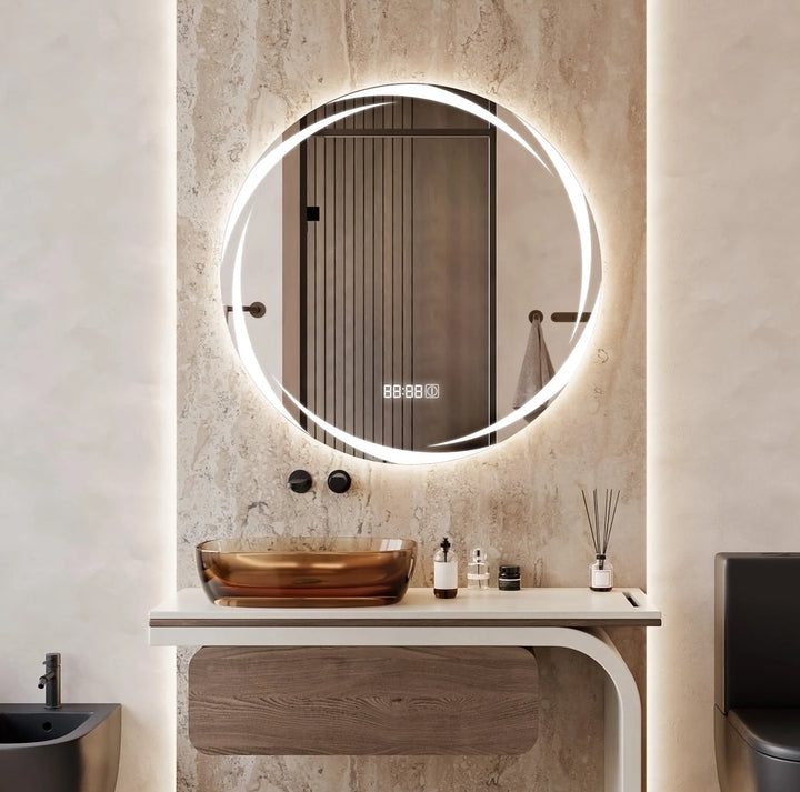 Noctura - LED Backlit Round Bathroom Mirror