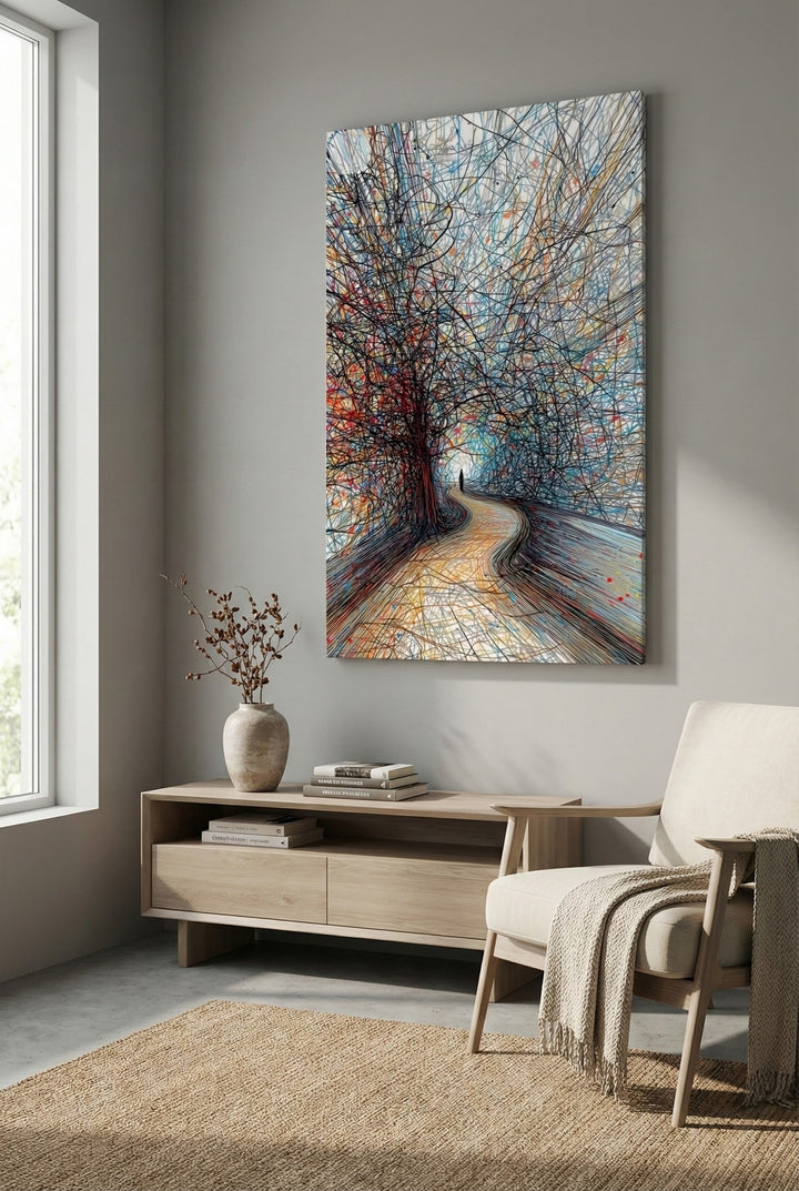Abstract Journey Path Canvas