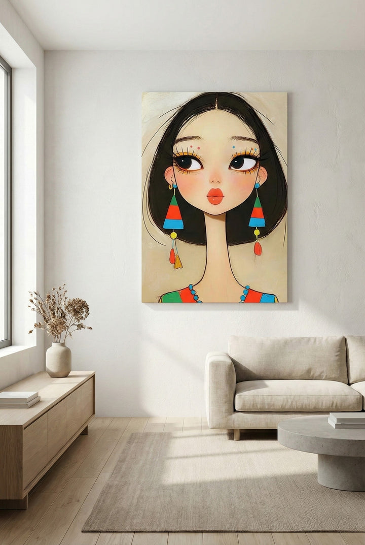 Boho Girl Portrait Canvas