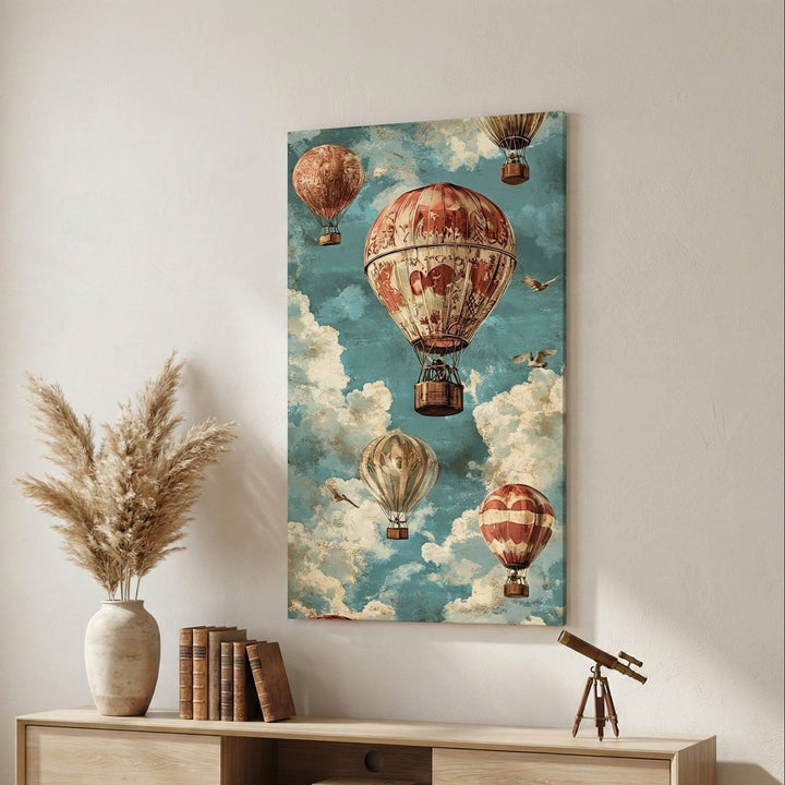 Vintage Hot Air Balloon Canvas Art