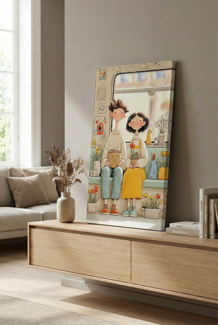 Cozy Couple by the Window