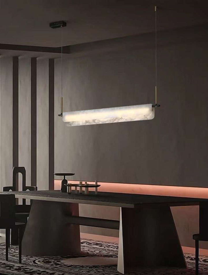 Linear Spanish Alabaster Chandelier
