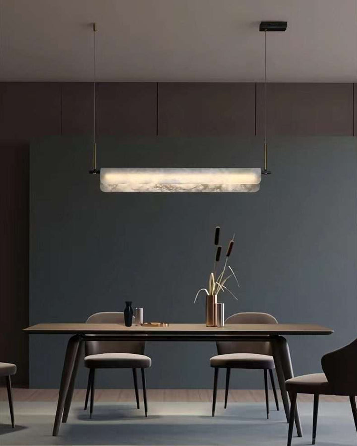 Linear Spanish Alabaster Chandelier