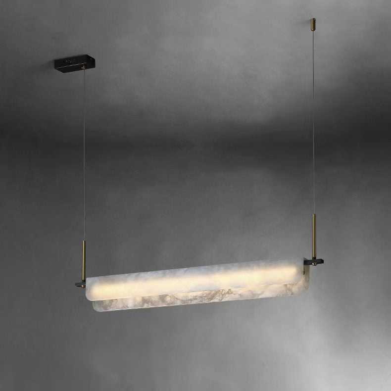 Linear Spanish Alabaster Chandelier