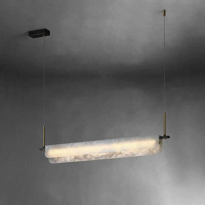 Linear Spanish Alabaster Chandelier