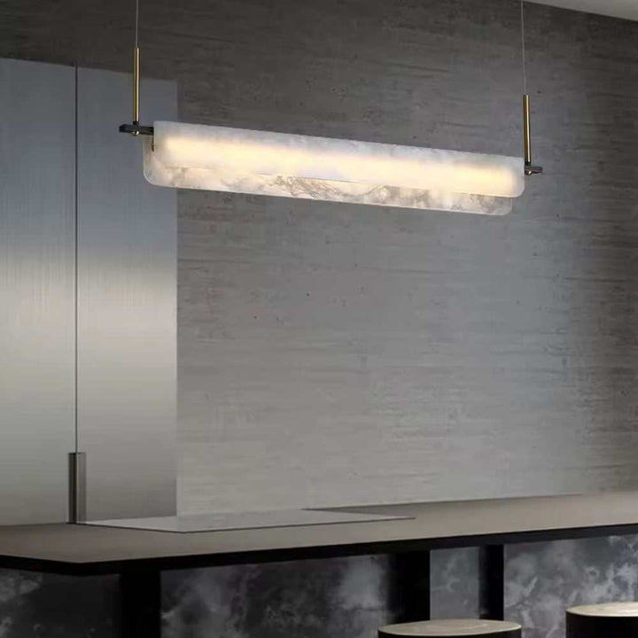 Linear Spanish Alabaster Chandelier