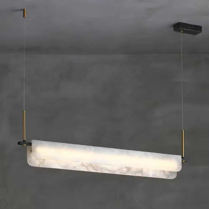 Linear Spanish Alabaster Chandelier