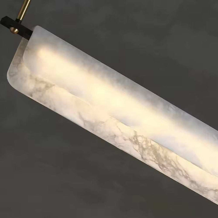 Linear Spanish Alabaster Chandelier