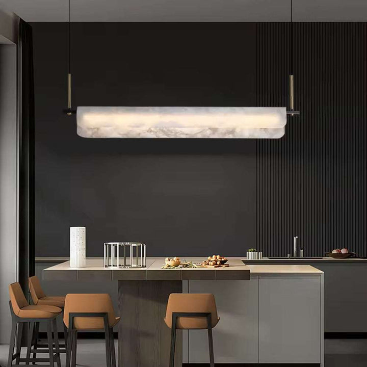 Linear Spanish Alabaster Chandelier