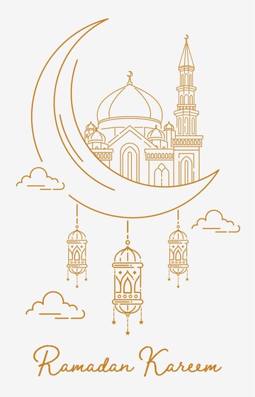 Ramadan Kareem Mosque & Lanterns Canvas Art