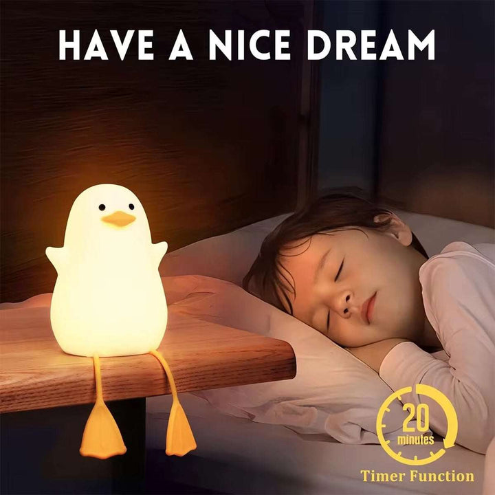 Cute duck kids night light emitting soft calming glow for bedtime comfort