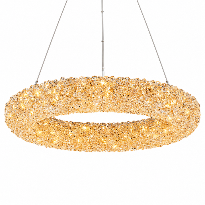 Crystal Ring Textured Pendant Light