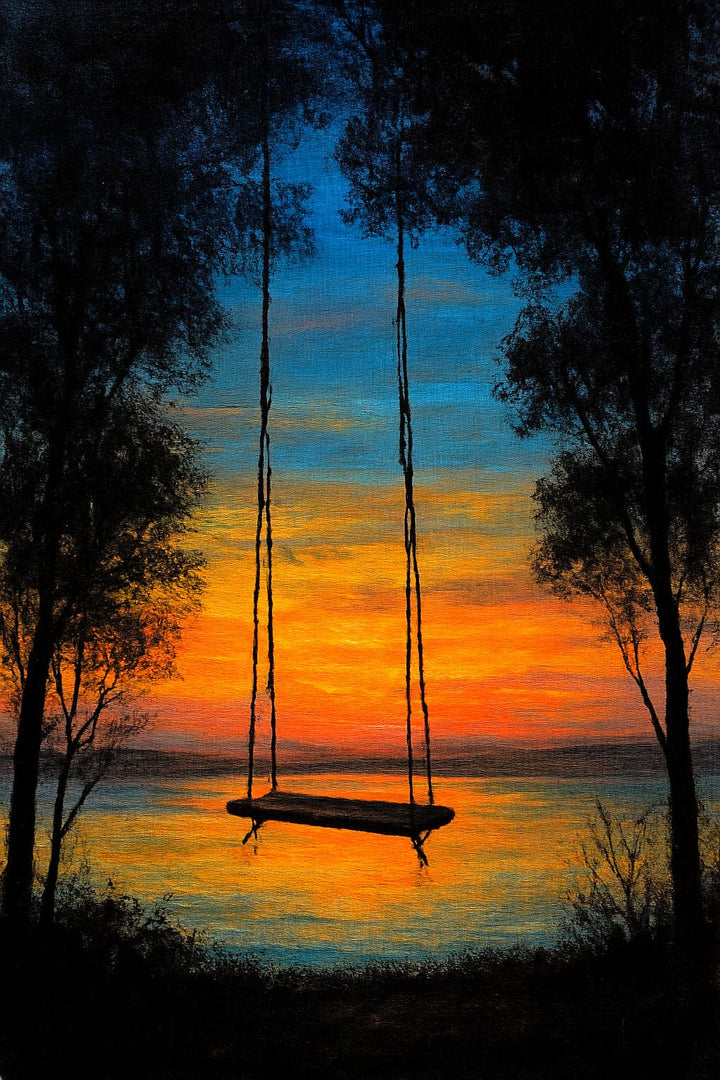 Sunset Swing Framed Wall Art