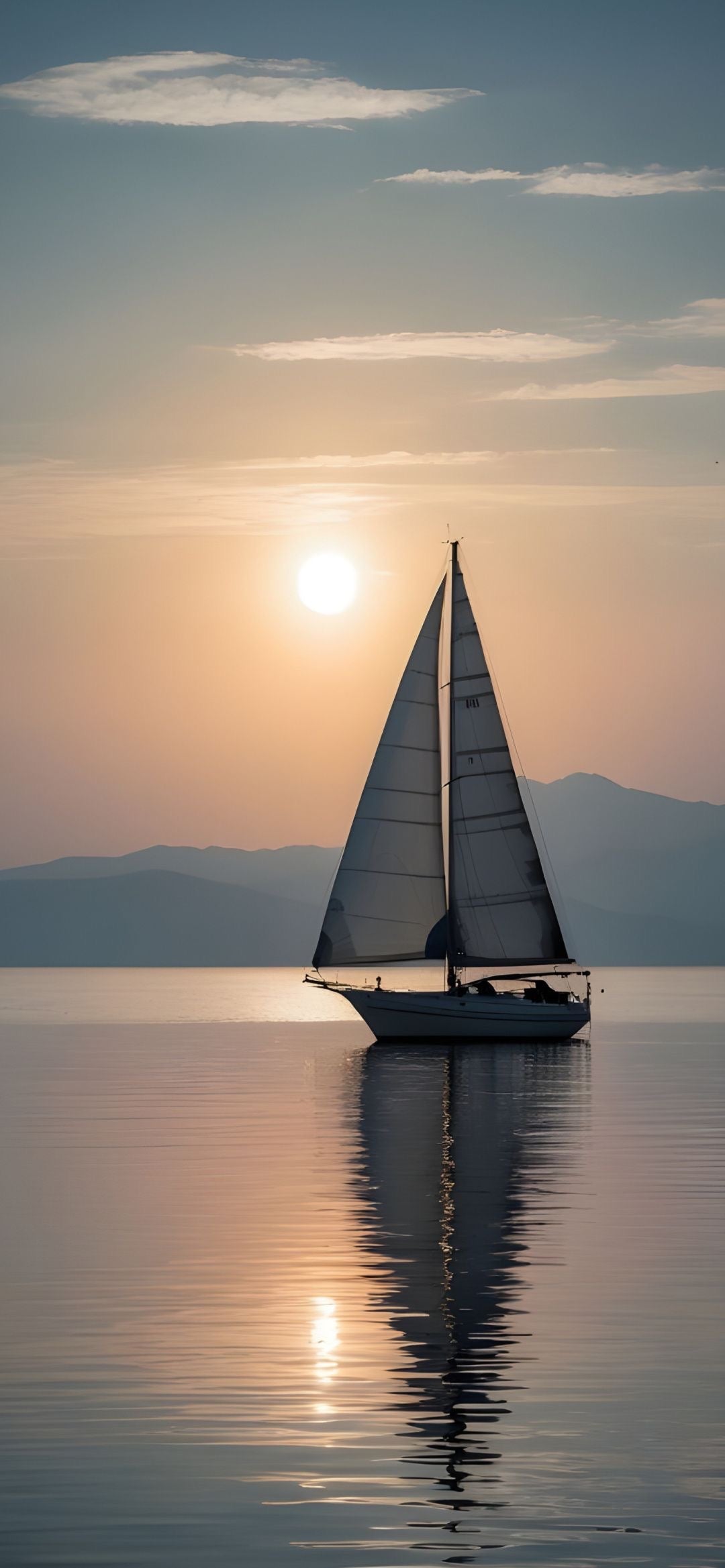 Serene Sailboat Sunset Canvas