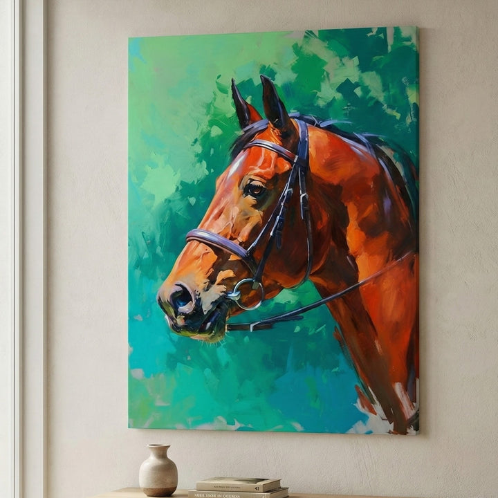 Expressive Horse Portrait Canvas