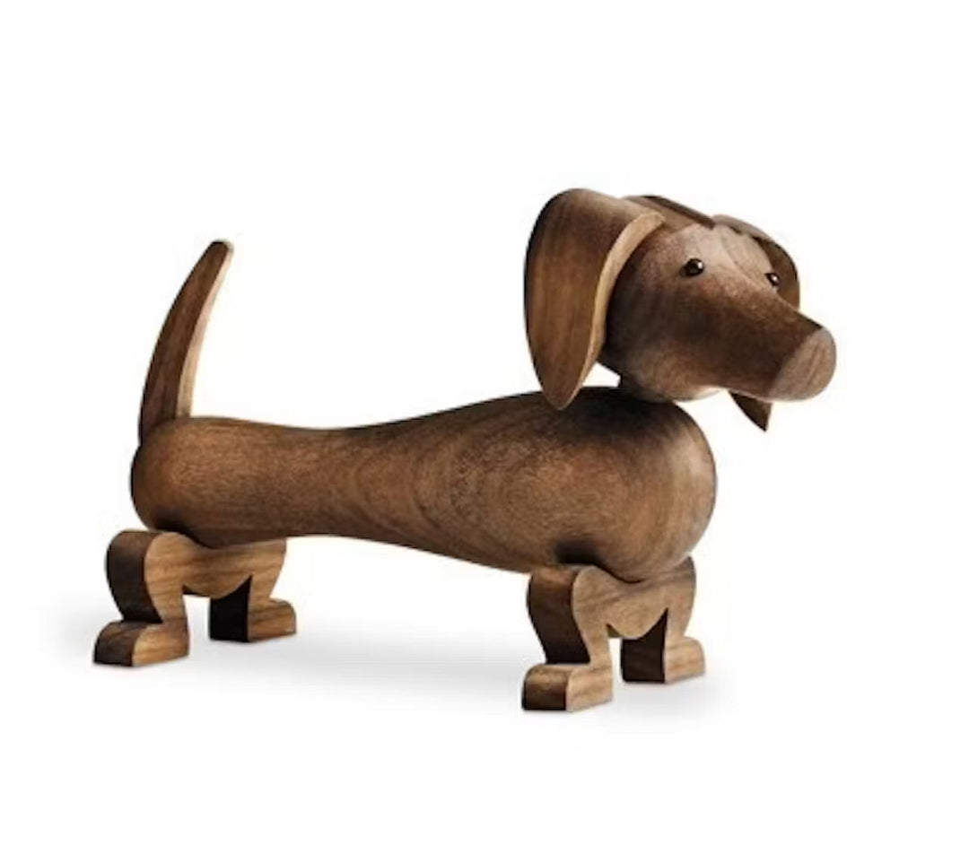 Wooden Dog Figurine