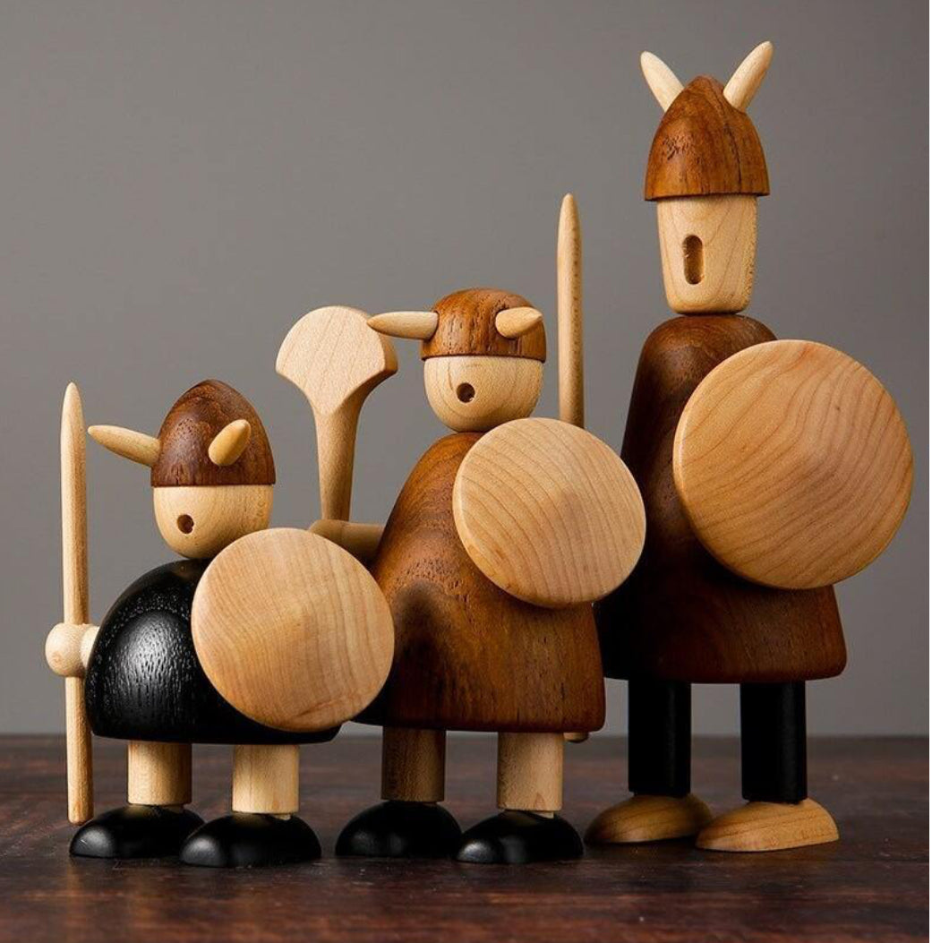 Wooden Viking Figurine