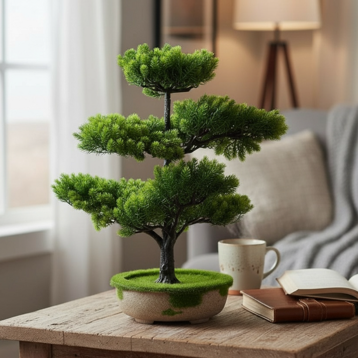 Artificial Layered Bonsai Tree Tabletop Plant