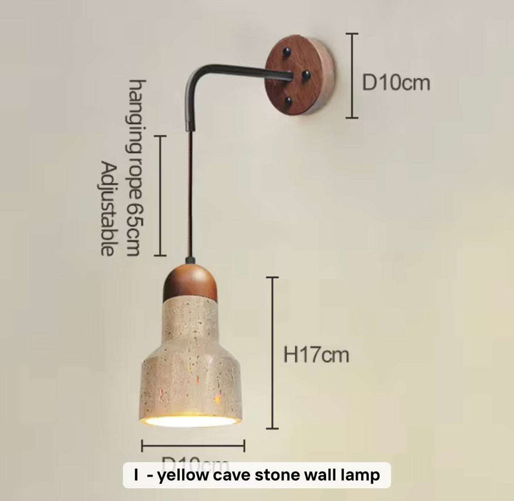 Travertine Wall Arm Pendant