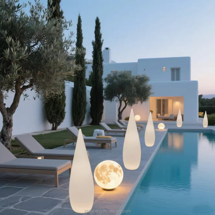 Modern Outdoor Sculptural Floor Light