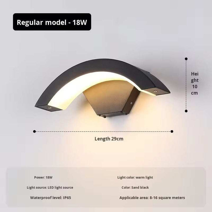 Modern Arc Outdoor Wall Light